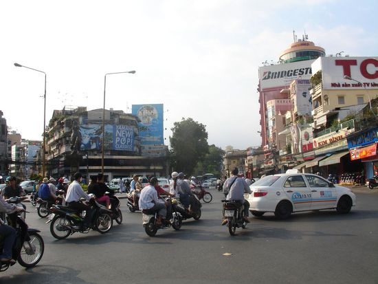 Wahnsinniger Verkehr in Saigon