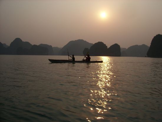 Kajaken in der Abendstimmung