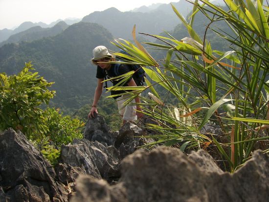 Es ging rauf auf den hoechsten Berg der Inseln