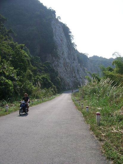 Zusammen mit Lynn erkundete ich die Insel auf dem Motorrad
