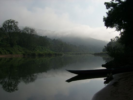 Idylle am Nam Ouu (bei unserem Zeltplatz)