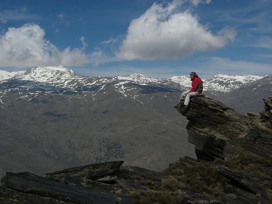 Auf einem der zahlreichen Gipfel, die wir an diesem Tag besteigen