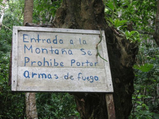 "Betreten des Berges mit Feuerwaffen verboten"