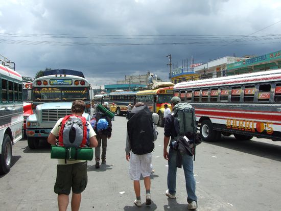 Zureuck am Terminal de Buses in Xela