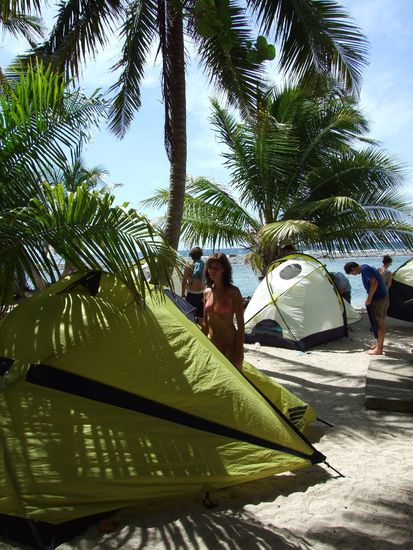 Der Morgen auf Tobacco Caye