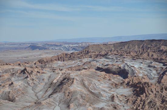 Karge und schroffe Landschaften. Hier lebt praktisch nichts, es gibt nur einige wenige Pflanzen, die es schaffen, ein bisschen Wasser aus der Erde zu saugen.