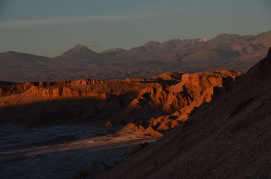 Die Felsen scheinen immer mehr zu glühen.