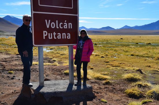 Und mitten in der Wüste ein kleines Biotop in der Nähe des großen Vulkans