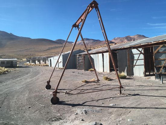 Verlassene Minenstadt, heute nur noch genutzt von Backpackern zu Übernachtungen im Schlafsack.