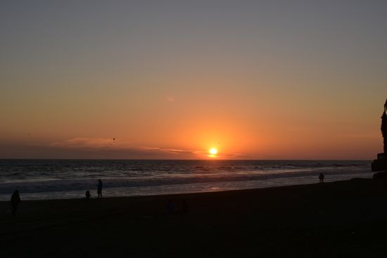 Der Sonnenuntergang heute wie im Bilderbuch