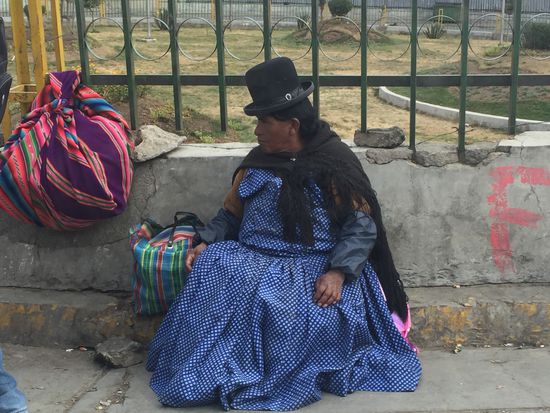 Eine typische Bolivianerin