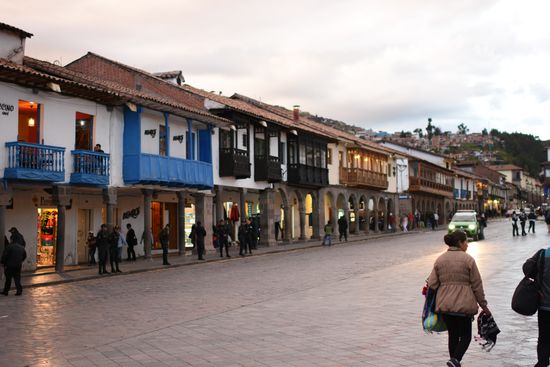 Das Straßenbild im historischen Viertel