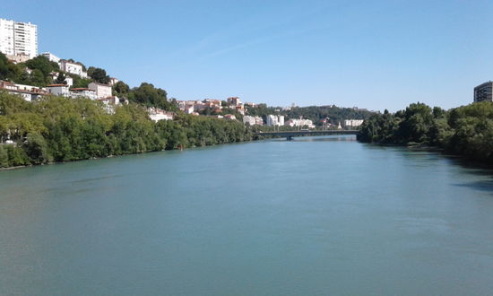 Die Rhône (Farbe Türkis)