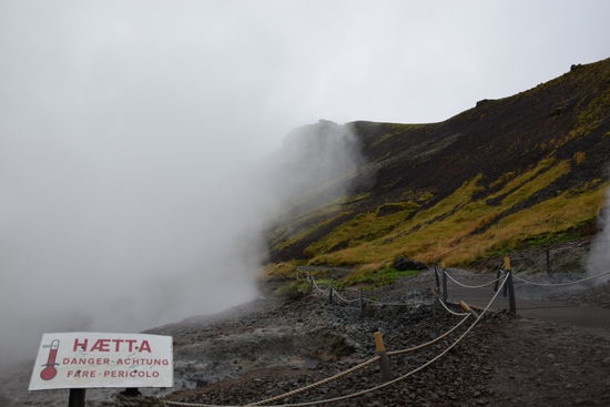 Der Wanderweg verwandelte sich in ein Dampfbad.