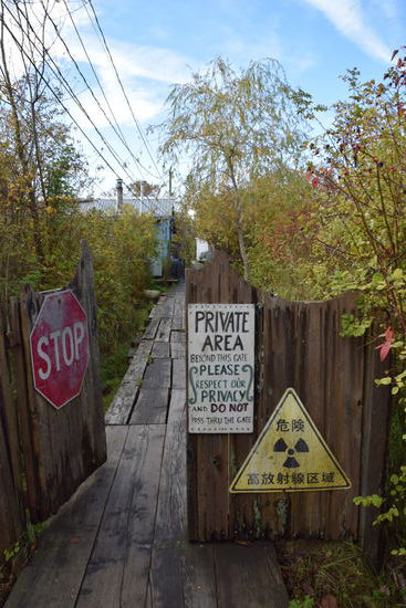 Hausbootkolonie im Süden von Vancouver. Sonntagsausflug mit Kathy.