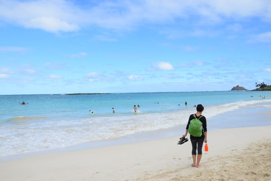 Am Kailua Beach. Ein herrlicher Badestrand