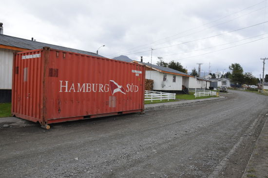 Selbst am Ende der Welt gibt es diese Container