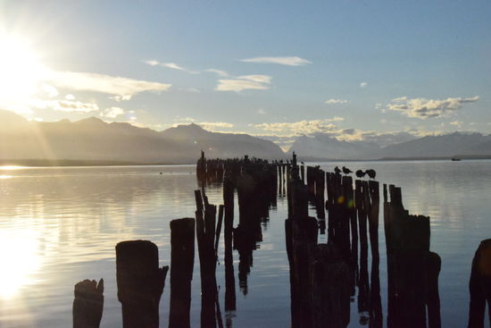 Die Abendsonne in Puerto Natales