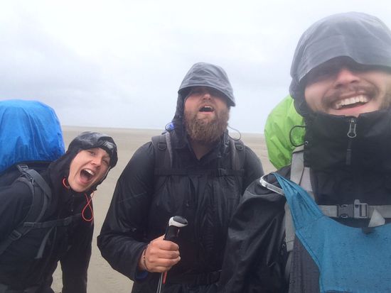 Wir hatten teilweise starken Regen und Wind
