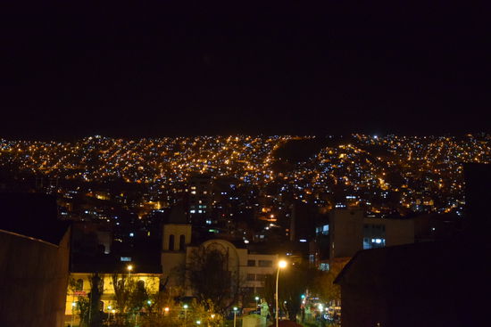 Der Blick vom Dach unseres Hostels