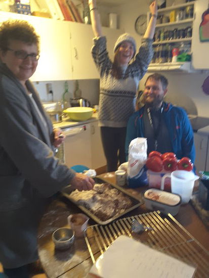 Kuchenbacken bei Birgit.