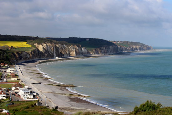 Strandansicht auf dem Weg nach Dieppe.