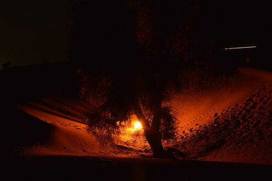 Unsere Sandkuhle mit Lagerfeuer. Bis man da mal wieder raus war, war man klitschnass geschwitzt 