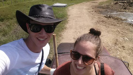 Nachmittags beim Park saubermachen