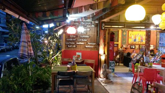 Der Eingangs- und Essensbereich von unserem Hostel