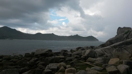 Da sieht man schon wie der Regen kommt...Innerhalb von fünf Minuten waren wir klitschnass...