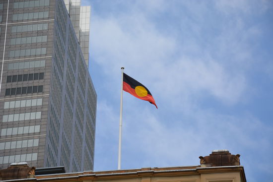 Die Flagge der Aborigines.