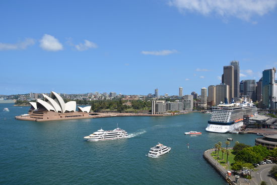Ausblick von der Harbour Bridge
