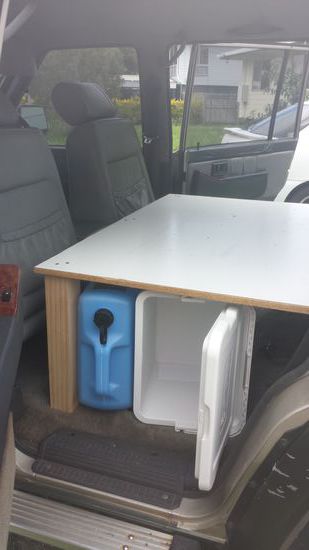 Mit Kühlbox unf Wasserkanister