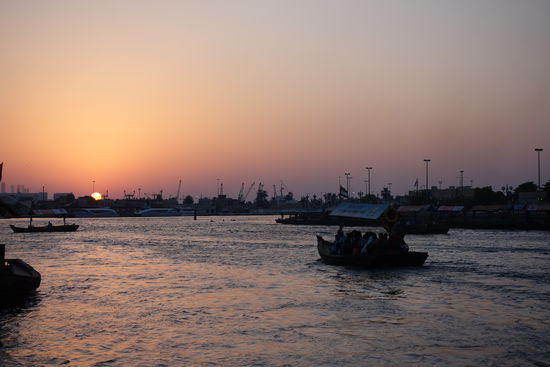 Sonnenuntergang am Creek