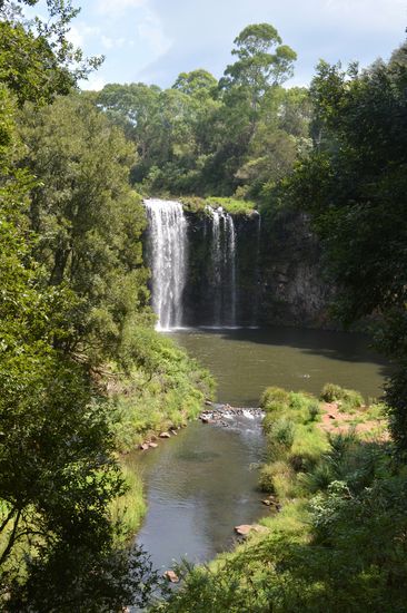 Die Dangar Falls, in denen wir baden waren 