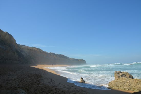 Am Strand bei den Gibson steps