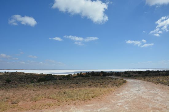 Schnee? Nein, ein Salzsee 