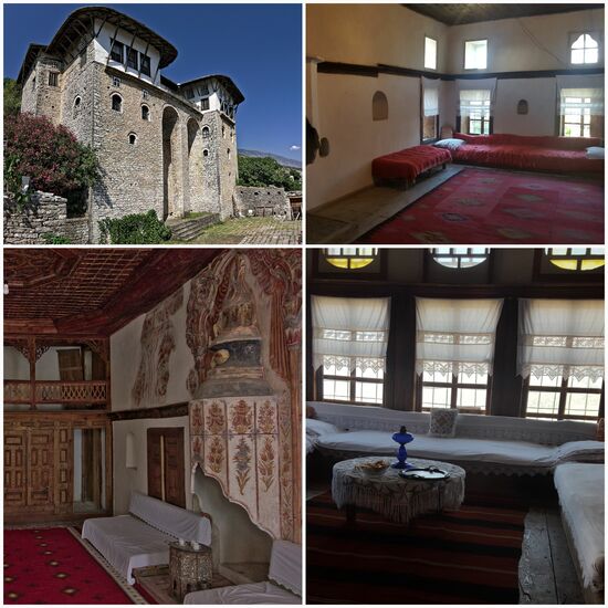 Das Zekate Haus gehörte einer wohlhabenden Familie. Es verfügt über 4 Stockwerke, 44 Türen, eine Zisterne mit 130000l Inhalt (reichte für den ganzen Sommer), 9 Kamine (ein wichtiges Zeichen wahren Reichtums). Im Keller befindet sich ein Bunker, aus Angst vor feindlichen Angriffen. Aller 1 m wurde eine Schicht Kastanienholz eingebaut, wegen der Erdbebengefahr. Interessant, welche Bereiche jeweils für die Damen und die Herren vorgesehen waren, ein kleines warmes Zimmer für die Großeltern, eins für das jungvermählte Paar (mit breitem Bett), unten links im Bild das prunkvolle Empfangszimmer für Gäste.