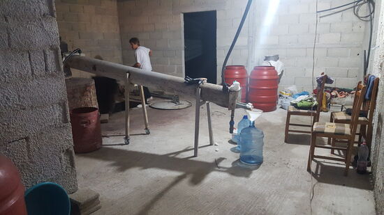 Die hauseigene Schnapsbrennerei. 