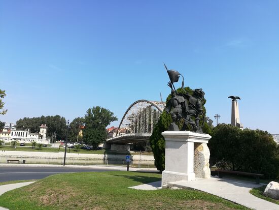 alte Brücke über die Raba in Györ