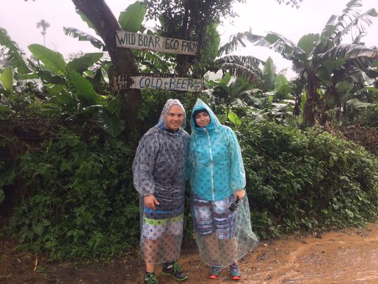 Tour beginn  leider färbte das Cape uns komplett farbig.