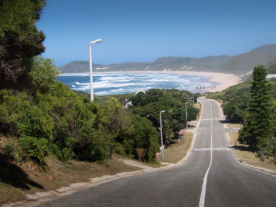 Blick auf den Ort Brenton-On-Sea