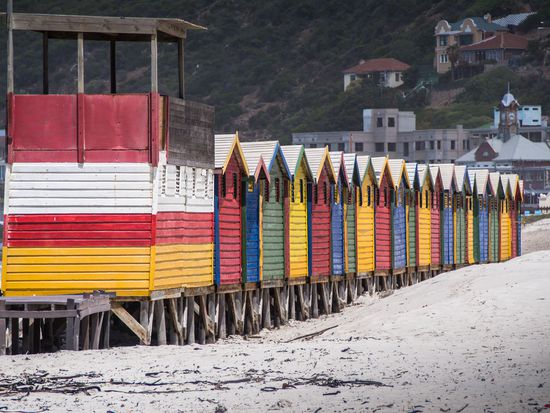 Farbige Strandhäuser von Muizenberg