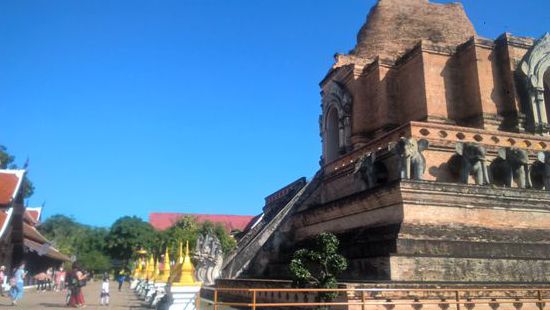 Wat Chedi Luang,das Gründungszentrum in der Altstadt von Chiang Mai