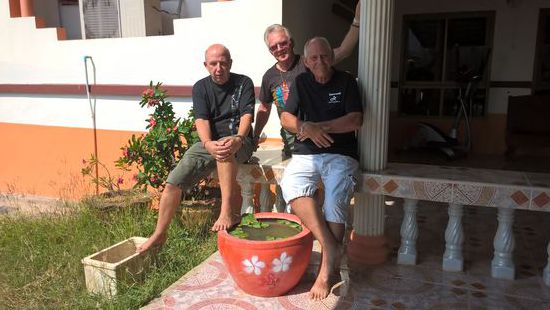 von links Hartmut ich und Walter.