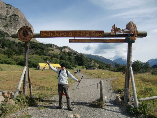 Hier beginnt der Wanderweg zum Fitz Roy.