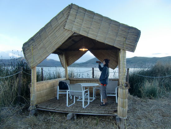 Feierabendbier in der Schilflaube