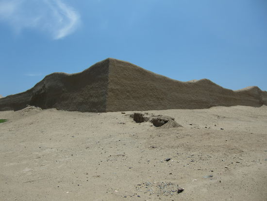 Chan Chan: eine riesige Fläche voller Lehmwände und Stadtmauern. Einige kann man innen besichtigen und sieht dann das: