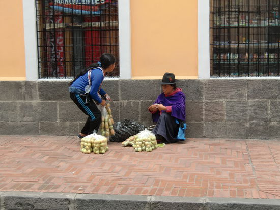 Indigenas verkaufen Obst