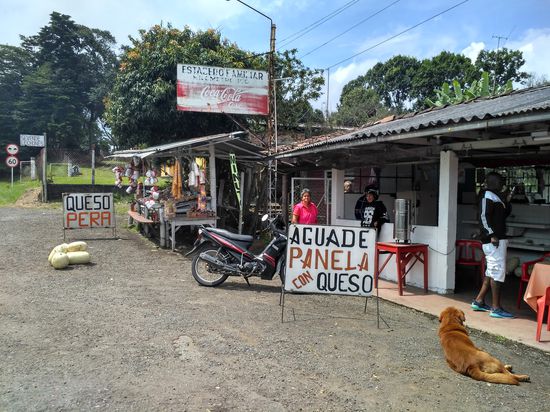 Regionale Produkte, direkt an der Straße. Auch in Kolumbien gang und gäbe.